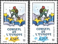 Francja Rada Europy 2003 Znaczki 59-60 ** gwiazdy wędrówki