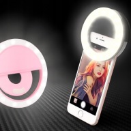 LED Selfie Ring Light do telefonu z regulacją jasności, USB, Ładowalna