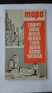 WARSZAWA WOJEWODZTWO MAPA ZABYTKOW WOJEWODZTWA WARSZAWSKIEGO 1972 ROK