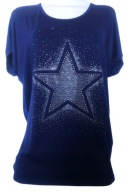 Frank Usher tunika bluzka T-shirt cekiny M,L