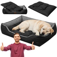 LEGOWISKO KANAPA KOJEC DLA PSA KOTA XL SZARE WODOODPORNE 92x72 cm DOGGY