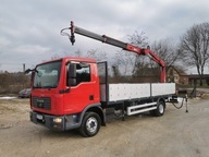 MAN TGL 12.210 żuraw HDS HYVA na pilota Radiowy rotator 4 podpory