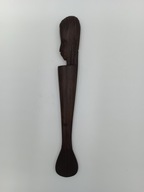 Łyżka z drewna hebanowego - heban - vintage ręcznie rzeźbiona -