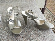 PELUSO nr 39 włoskie sandały platformy skóra