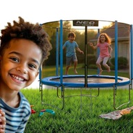 Trampolina ogrodowa 312cm 10ft z siatką i drabinką – bezpieczna, solidna