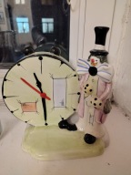 Skarbonka zegar porcelana art deco Węgry