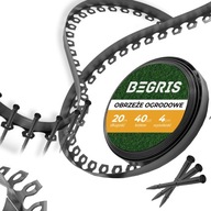 ELASTYCZNE OBRZEŻE TRAWNIKOWE OGRODOWE KOSTKA BRUKOWA 20m + KOTWY