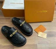 Piękne buty Chodaki klapki mule skóra naturalna Louis Vuitton
