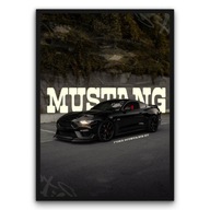 Plakat z ramą 50x70 cm Ford Mustang GT| Pomysł na prezent