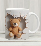 Kubek z misiem, miś pluszowy z efektem 3d