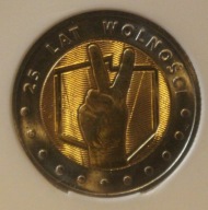 5 ZŁ ZŁOTYCH 2014 25 LAT WOLNOŚCI - GRADING PCG MS69, RZADKOŚĆ