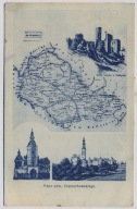 Częstochowa MAPA Powiatu 1928r Olsztyn zamek z280
