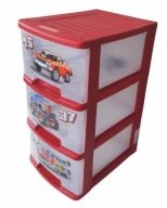 REGAŁ Z SZUFLADAMI NA KÓŁKACH KONTENER POJEMNIK ORGANIZER SAMOCHODY