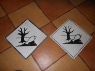 2 TABLICE OSTRZEGAWCZE NIEBEZPIECZNY ŁADUNEK