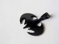 NASZYJNIK SYMBOL BATMANA BLACK GUN-STAL 316L