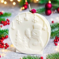 Świąteczna Świeca DEKORACYJNA Kula Śnieżna Bałwanek SOJOWA Prezent