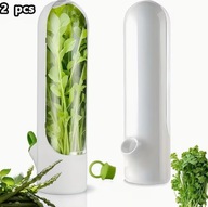 POJEMNIKI NA ZIOŁA I WARZYWA DO LODÓWKI ŚWIEŻE PRZECHOWANIE ZIELENINY 2 SZT