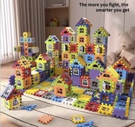 Kolorowe Klocki "Wafle" 100 Elementów Lekki Plastik Rozwój Wyobraźni!