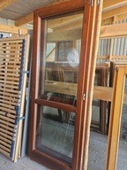 DRZWI/OKNA Balkonowe Drewniane Sosnowe 86x220cm 2 sztuki okno