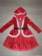 Strój kostium przebranie PANI MIKOŁAJOWA ŚNIEŻYNKA 7-8 lat 122-128cm GEORGE