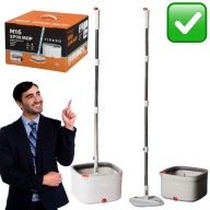 MOP OBROTOWY Z SEPARACJĄ WODY POJEMNE WIADERKO SOLIDNY UNIWERSALNY | TIVAXO