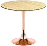 STÓŁ STOLIK OKRĄGŁY LUGANO | Drewniany Blat | Metalowa Noga | średnica 70cm