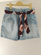 Spodenki jeansowe Bershka z paskiem S