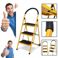 VOREL DRABINA ROZKŁADANA 3 STOPNIOWA SKŁADANA STALOWA NOWA 1.15M