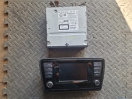 RADIO NAWIGACJA NAVI GPS WYŚWIETLACZ SKODA OCTAVIA III 5E0919605D CZYTNIK