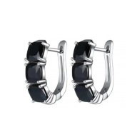 Kolczyki s34 Platerowane Platyną CZ / Spinel – Franko