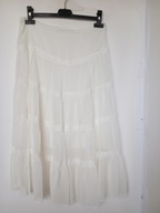 spódnica kremowa falbany