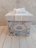 Kartka 3d, exploding box, pamiątka Pierwszej Komunii Świętej