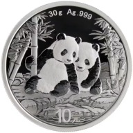 Chińska Panda 2026 srebro 30 g próba 999