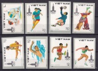 1980 Wietnam Olimpiada Moskwa Mi 1093-1100B (*) cięte
