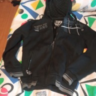 Bluza, męska, rozpina, z kapturem, czarna rozm M