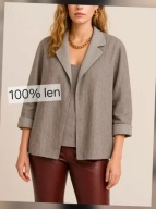 Marynarka 100% len true vintage francuska marynarka Tasouris Paris z lat 80