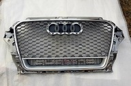 GRILL ATRAPA NOWY CHROM Grill Audi A3 2011-15 wzor RS3 Srebrny Quattro PDC
