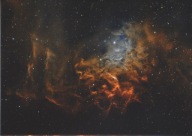 KOSMOS - FLAMING STAR NEBULA (IC 405) - MGŁAWICA - GWIAZDOZBIÓR WOŹNICY