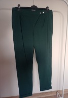 maite kelly spodnie materiałowe strecz 48 proste średni stan ciemno zielone