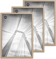 Zestaw 3 Drewnianych Ramek na Zdjęcia lub Plakaty – Nowoczesny Design