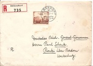 GENERALNE GUBERNATORSTWO -PIONKI/RADOM -koperta -obieg 1942 ze SZWAJCARIA