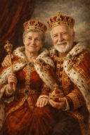 Twoi dziadkowie jako Rodzina Królewska - Plakat A3 dla Dziadka/ dla Babci