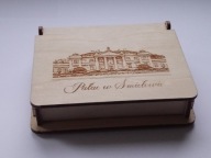 Drewniana szkatułka PAŁAC W ŚMIEŁOWIE nowa