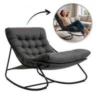 FOTEL BUJANY NA BIEGUNACH OGRODOWY DO SALONU, TARASOWY BUJAK KOKON LEŻANKA