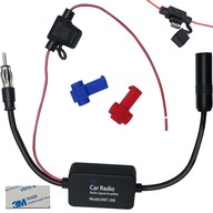 WZMACNIACZ ANTENOWY SAMOCHODOWY SYGNAŁU RADIO FM/AM 12V/24V UNIWERSALNY