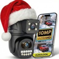 PODWÓJNA KAMERA WIFI IP 10 MPX FUNKCJE AI ZEWNĘTRZNA 4K OBROTOWA UHD ZOOM