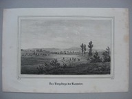 Karpaty Pogórze praca w polu Vorgebirge Karpaten litografia Borussia 1840