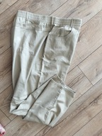 Spodnie damskie 9XL miękkie bawełna beż 60 regulowany pas130