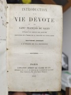 INTRODUCTION A LA VIE DEVOTE DE SAINT FRANCOIS DE SALES Wyd. 1860 r. Salezy