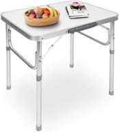 Stół ogrodowy lekki składany regulowany stół balkonowy/piknikowy 45x60x56cm